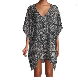 DKNY Women/'s Swimming Suit Cover-up Dress Green With Pattern Size S $136